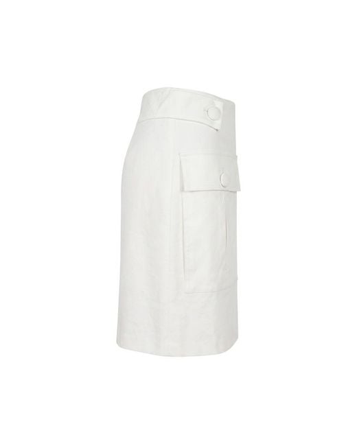 Trussardi White Viscose Skirt