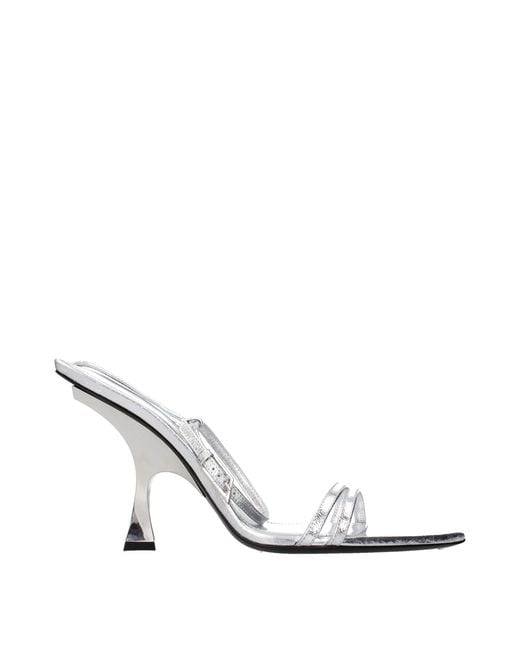 The Attico Metallic Ester Sandals Leather