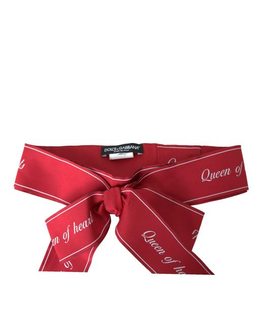 Dolce & Gabbana Red Polyester Queen Of Heart Belt