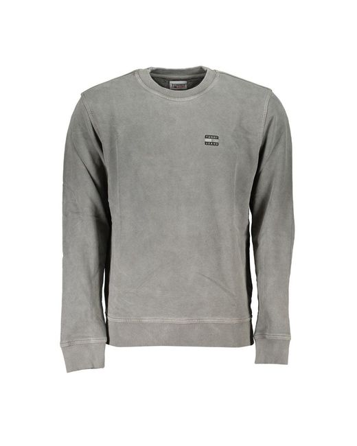Tommy Hilfiger Gray Cotton Crew Neck Sweater for men
