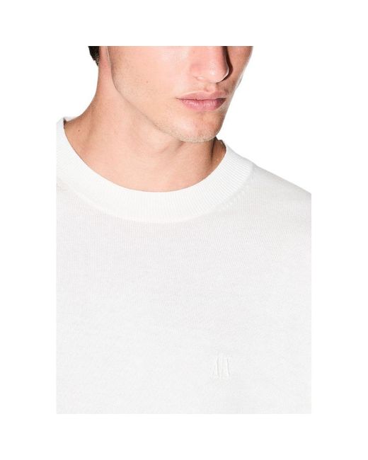 ARMANI EXCHANGE White Cream Viscose Sweatshirt for men