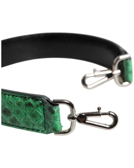 Dolce & Gabbana Green Exotic Leather Bag Shoulder Strap