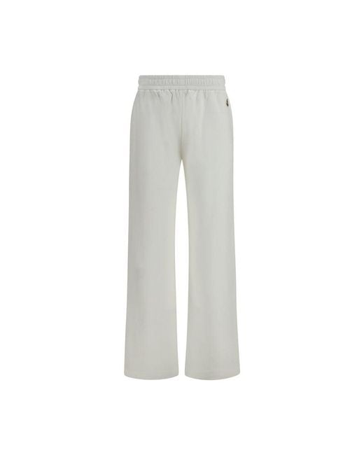 Moncler Gray White Cotton Casual Pants