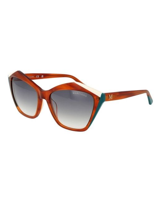MARCIANO BY GUESS Brown Copper Acetate Sunglasses for men