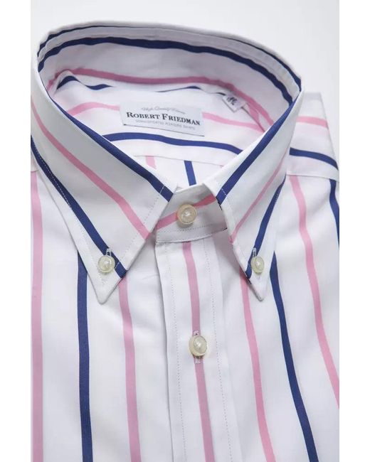 Robert Friedman Blue Cotton Shirt for men