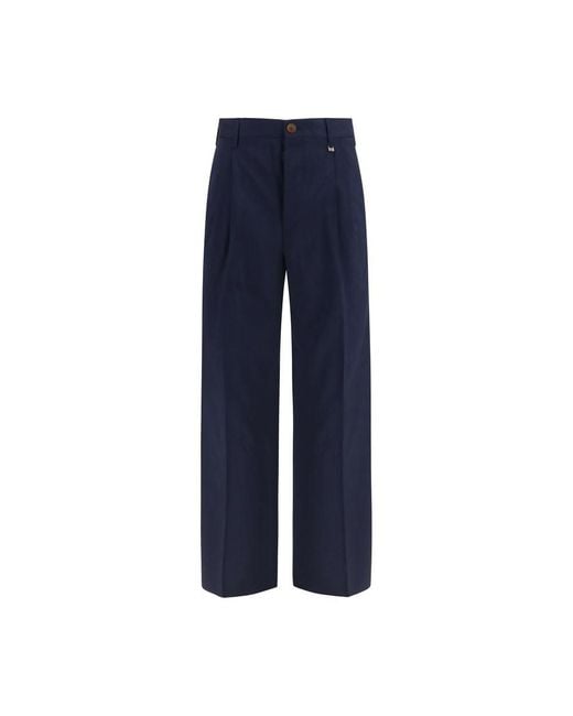 Vivienne Westwood Blue Wool Oves Aries Dress Pants for men