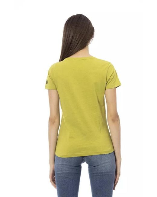 TRUSSARDI ACTION Yellow Green Cotton T