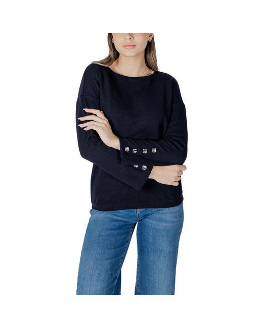 Street One Blue Polyester Sweatshirt