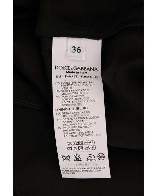 Dolce & Gabbana Black Floral Jacquard Silk A-Line Skirt