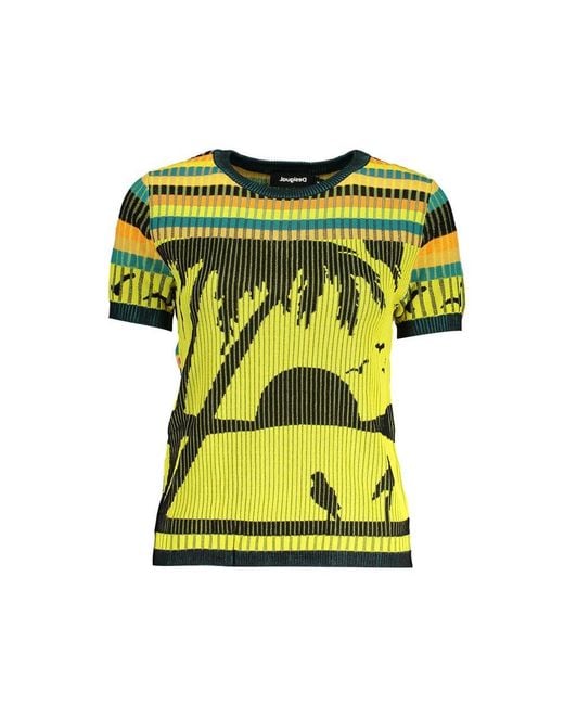 Desigual Yellow Viscose Sweater