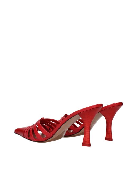 Paris Texas Red Sandals Nadia Lee Cohen Donna Leather
