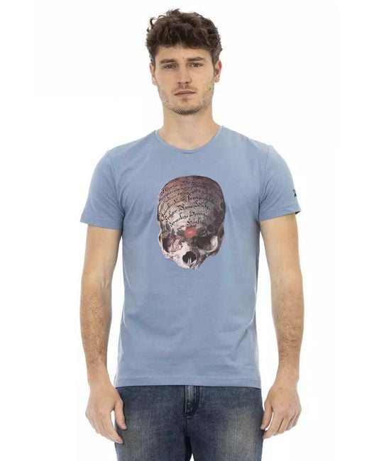 TRUSSARDI ACTION Light Blue Cotton Men T for men
