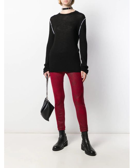 Ann Demeulemeester Red Julius Skinny Trousers