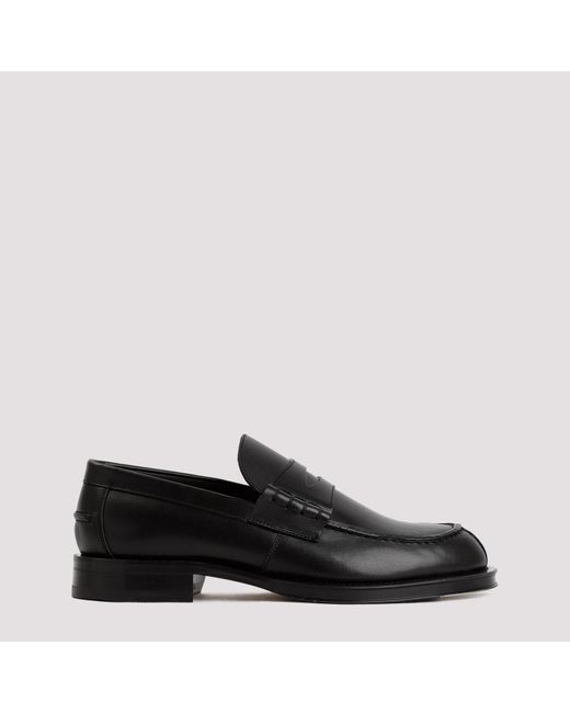 Lanvin Black Calf Leather Medley Loafers for men