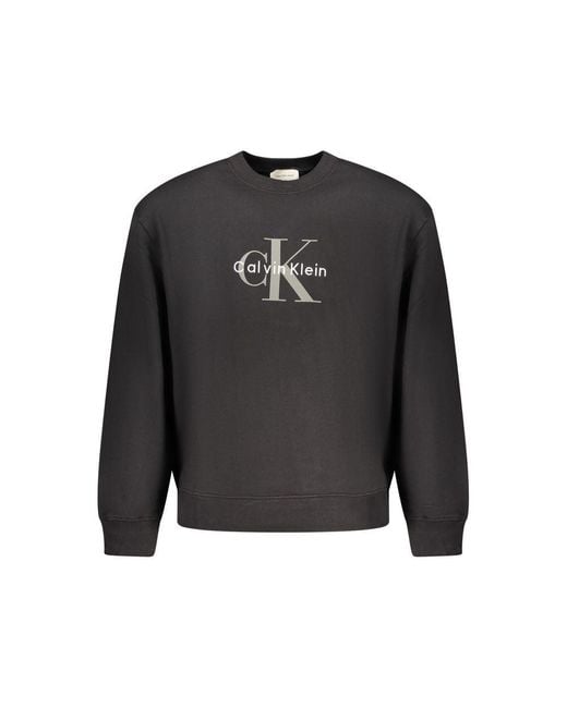 Calvin Klein Gray Cotton Sweater for men