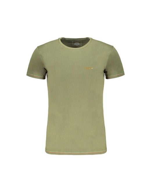 Aeronautica Militare Green Cotton T-Shirt for men
