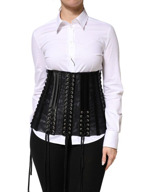 Dolce & Gabbana White Black Lace