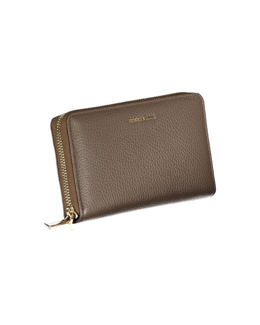 Coccinelle Brown Chic Leather Wallet With Ample Space