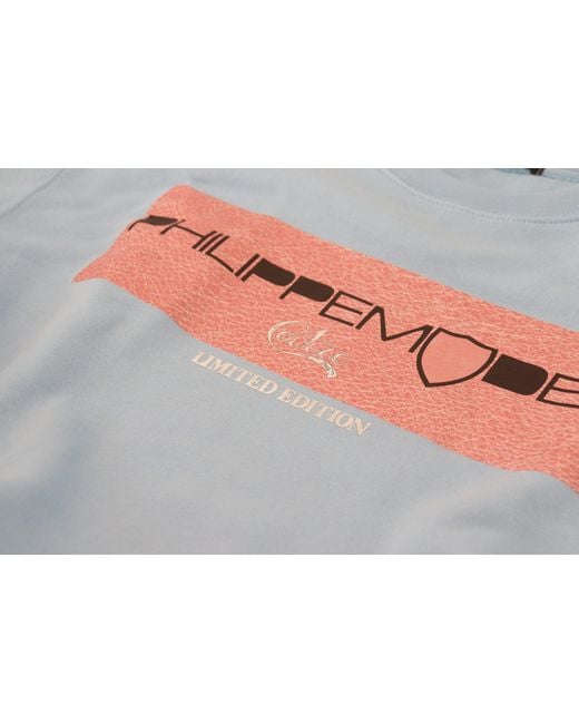 Philippe Model Blue Logo Printed Long Sleeves Sweater