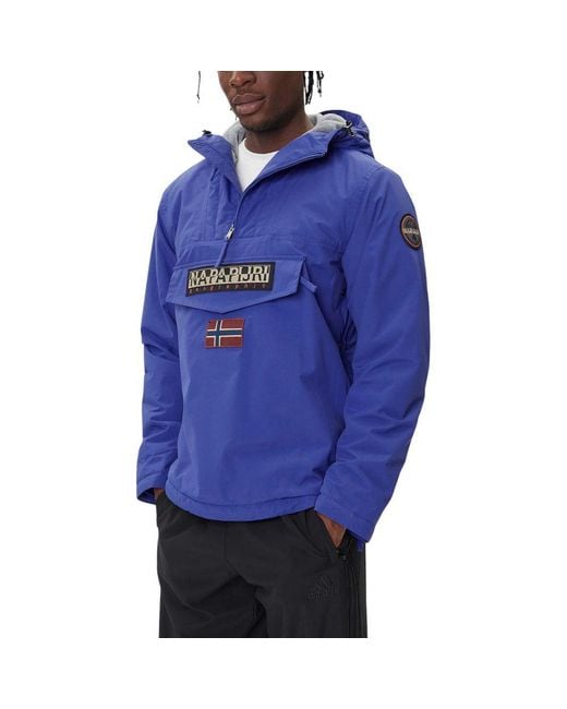 Napapijri Blue Polyamide Shell Jacket for men