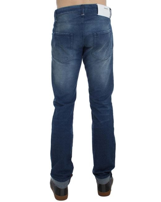 Acht Denim Cotton Stretch Slim Fit Jeans Blue Sig30471 for men