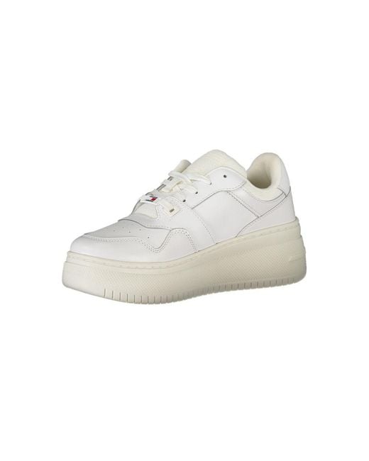 Tommy Hilfiger White Platform Sneakers Fw0Fw07466