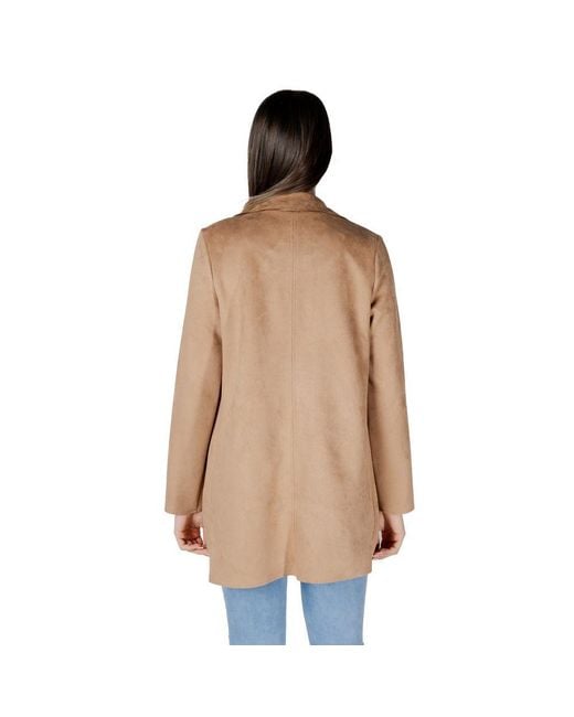 Street One Natural Beige Polyester Jackets & Coat