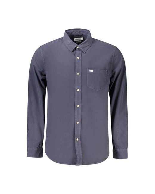Guess Blue Cotton Men's Shirt for men