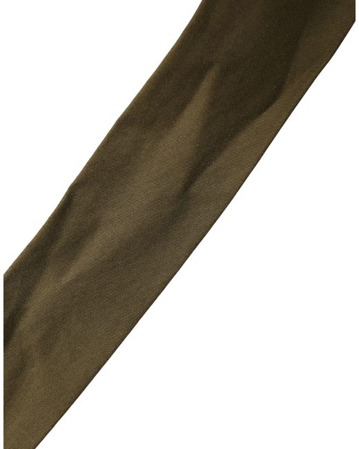 Ermanno Scervino Multicolor Army Green Cotton Round Buckle Waist Belt