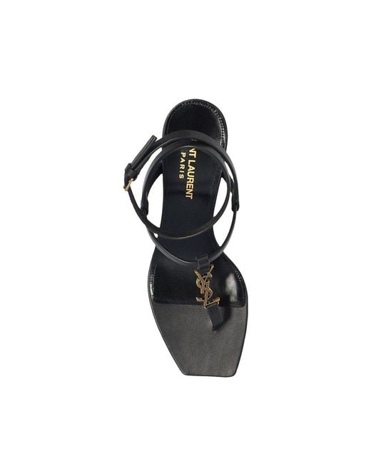 Saint Laurent Black Cassandra Heeled Sandals for men
