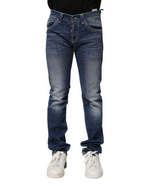 Dondup Blue Washed Skinny Fit Casual Men Denim Jeans for men