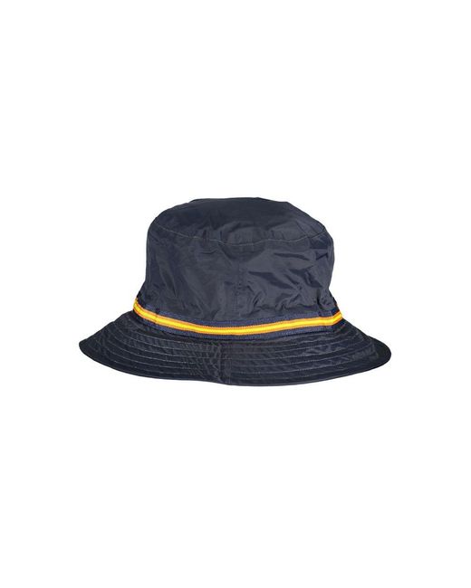 K-Way Blue Chic Waterproof Bucket Hat With Contrast Details for men