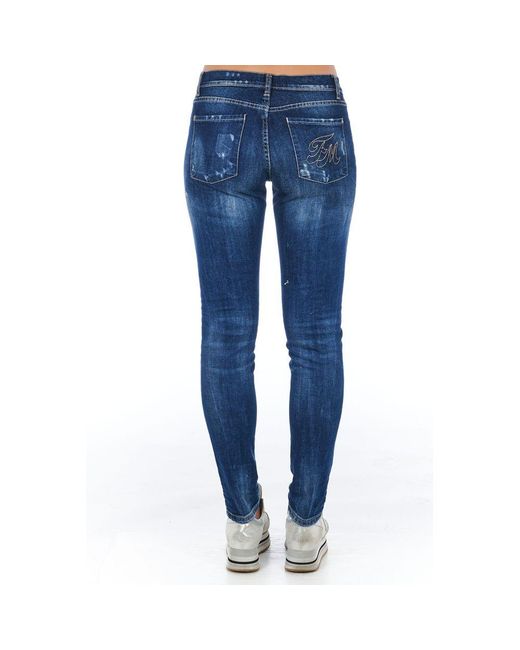 Frankie Morello Blue Cotton Jeans