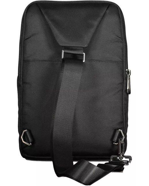 Piquadro Black Eco-conscious Sleek Shoulder Bag for men