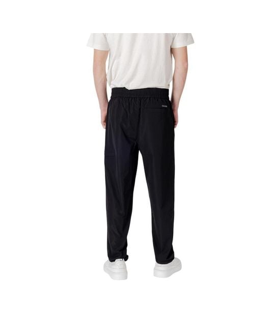 Calvin Klein Black Polyester Casual Pants for men