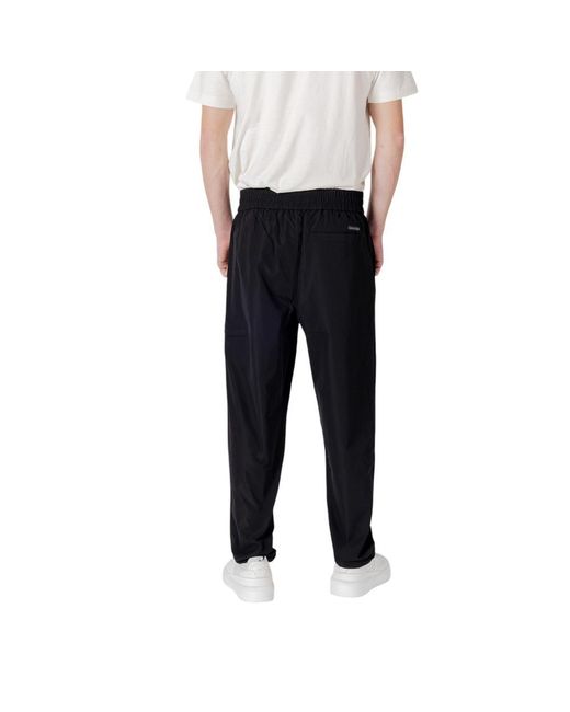 Calvin Klein Black Polyester Casual Pants for men
