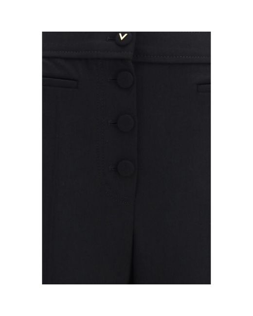 Valentino Garavani Black Wool Oves Aries Flared Pants