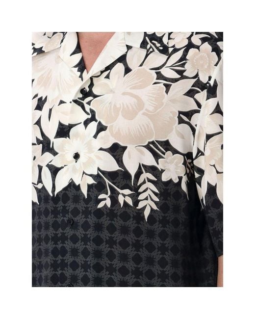 Amiri Black Silk Pattern Shirt for men