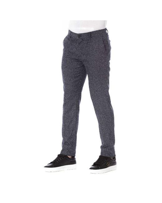 Trussardi Blue Black Cotton Jeans & Pant for men
