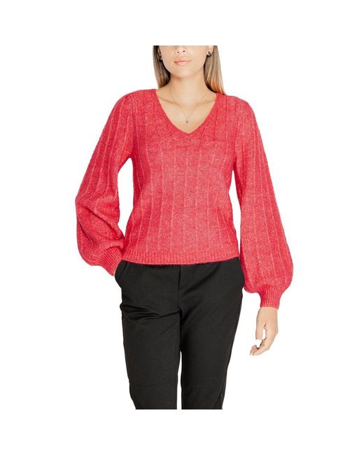 Guess Red Pink Polyester Sweater