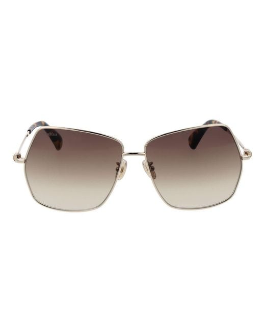Max Mara Brown Metal Sunglasses