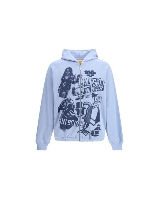 PDF CHANNEL Blue Cotton Sweatshirt for men