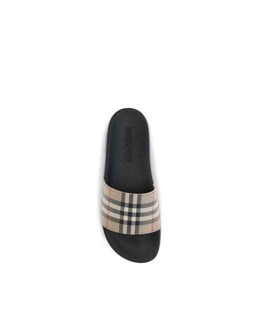 Burberry Multicolor Black Rubber Slides for men