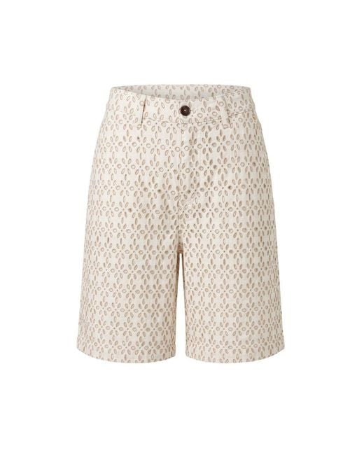 Trussardi Natural White Cotton Shorts