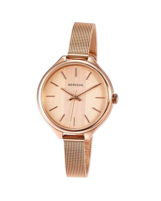Bergson Rose Gold Watch in Metallic Lyst