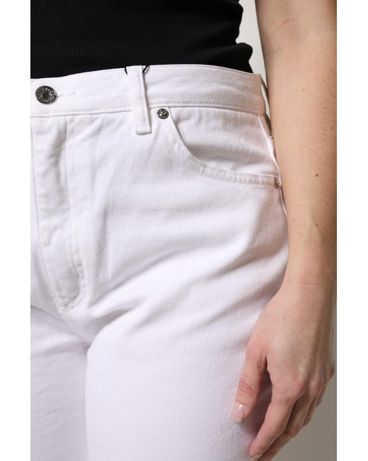 Dolce & Gabbana Gray Cotton Mid Waist Skinny Denim Jeans