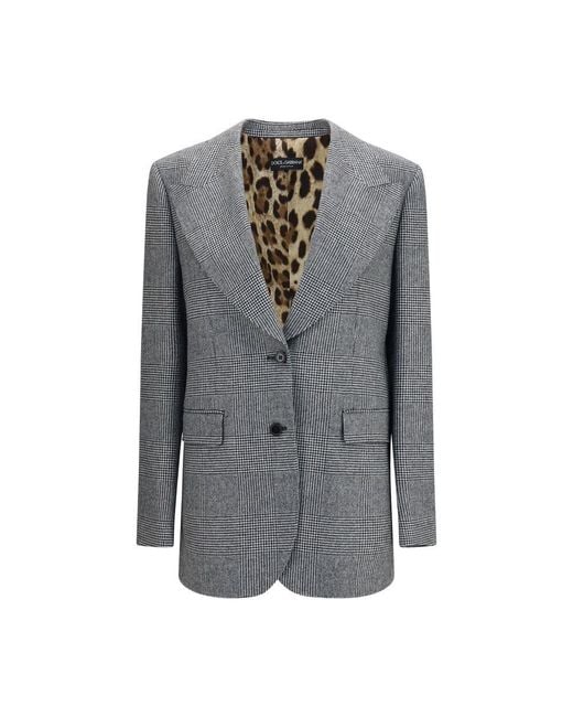 Dolce & Gabbana Gray Wool Oves Aries Blazer