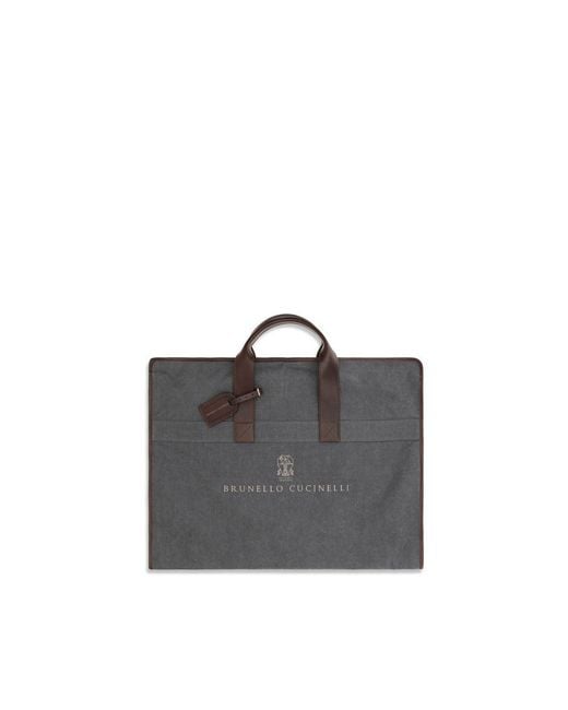 Brunello Cucinelli Gray Polyester Accessories for men