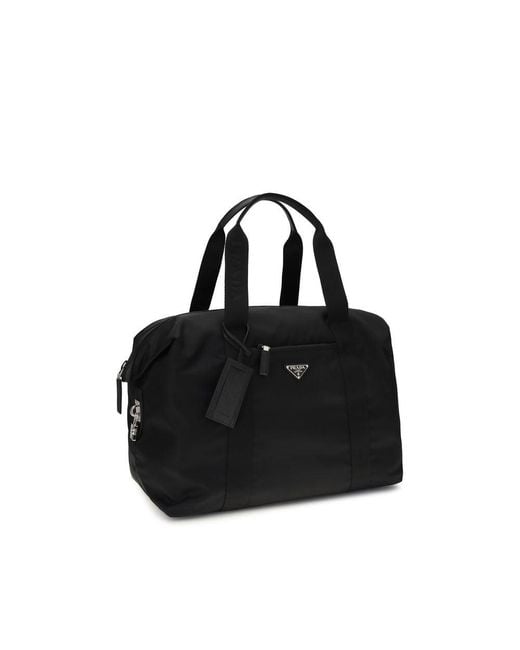 Prada Black Recycled Polyamide Luggage And Travel for men