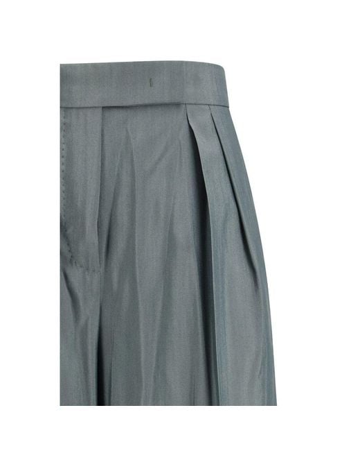 Max Mara Gray Bicolor Wool Oves Aries Casual Pants